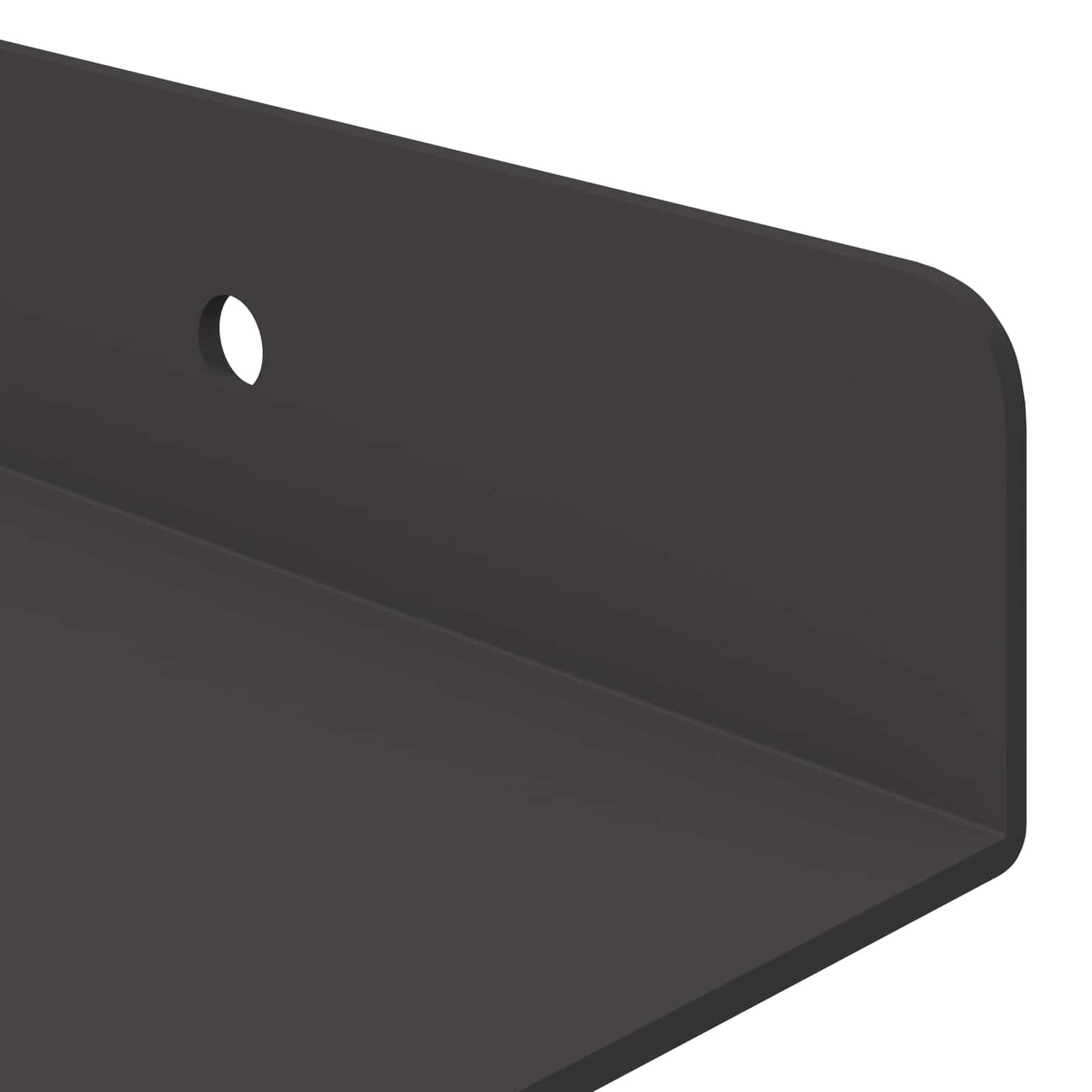 Schwebendes Regal 2 pcs Schwarz 30 x 9 x 2,5 cm Stahl