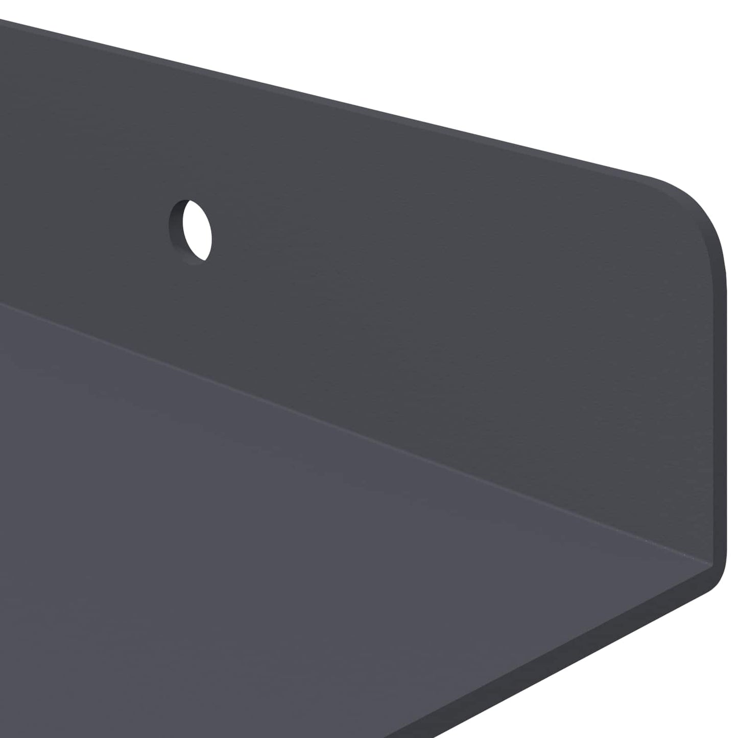 Schwebendes Regal 4 pcs Anthrazit 80 x 9 x 2,5 cm Stahl