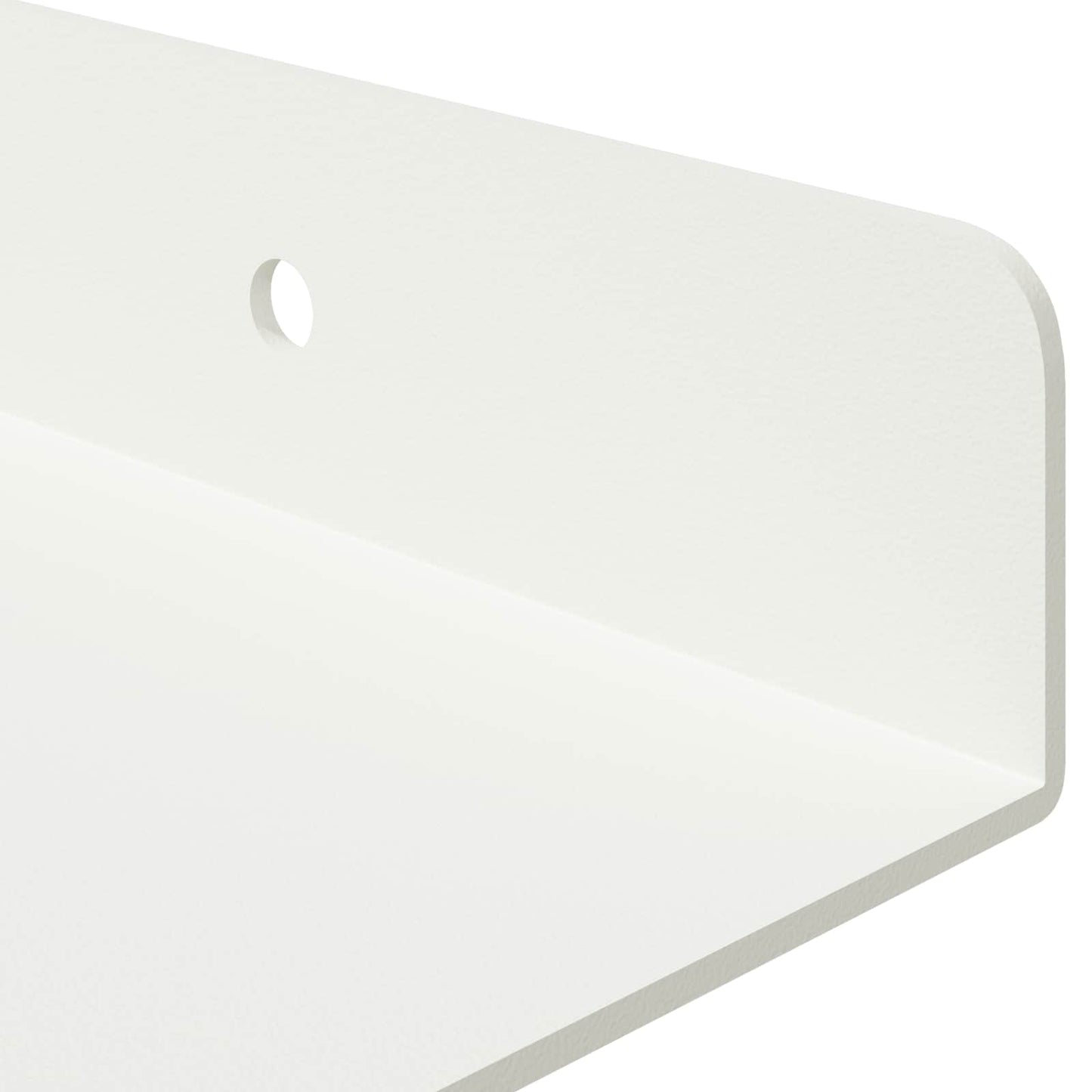 Schwebendes Regal 2 pcs Weiß 100 x 18 x 2,5 cm Stahl