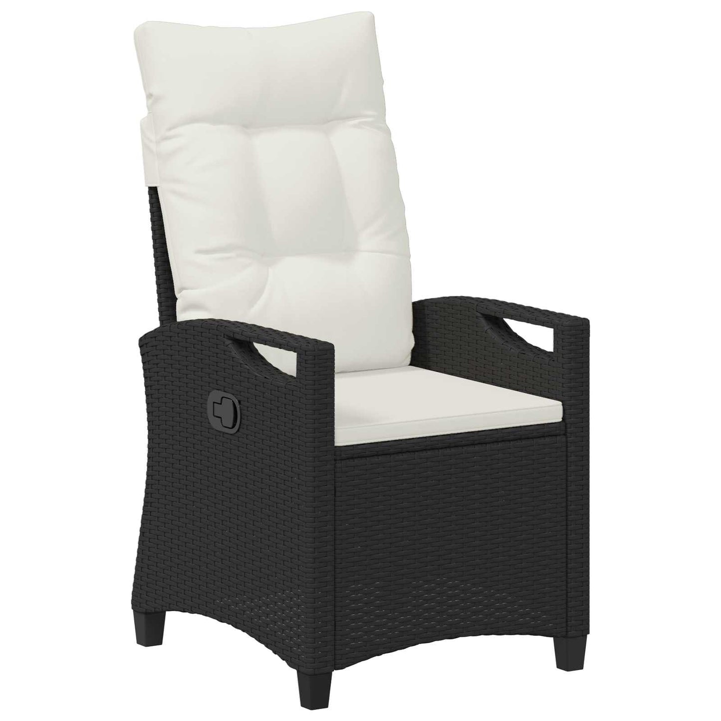 Gartenstuhl 2 pcs Schwarz und Creme 56 x 60 x 112 cm