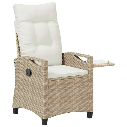 Verstellbarer Gartenstuhl Beige und Creme 56 x 60 x 112 cm