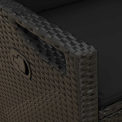 Gartenbank Schwarz 105 x 60 x 112 cm Stahl und Polyester