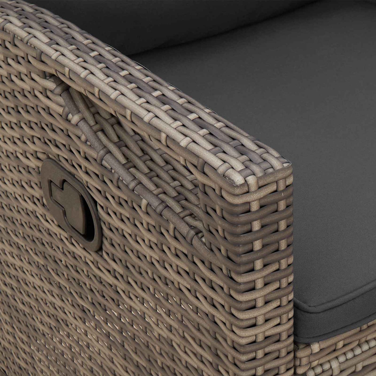 Gartenbank mit Kissen Grau und Dunkelgrau 105 x 60 x 112 cm