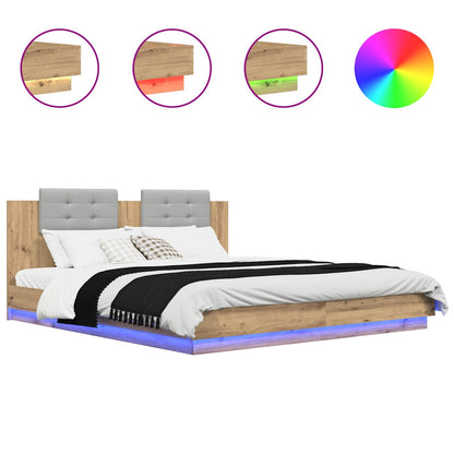 Bettgestell mit Kopfteil Artisan-Eiche 180 x 200 cm