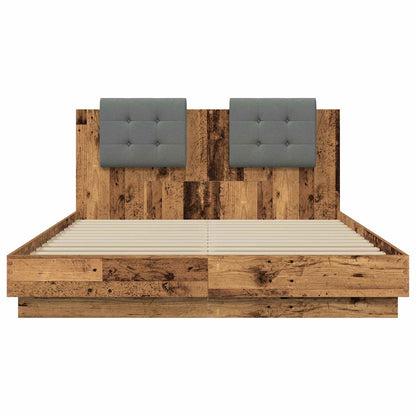 Bettgestell mit Kopfteil Altholz 120 x 200 cm Holzwerkstoff