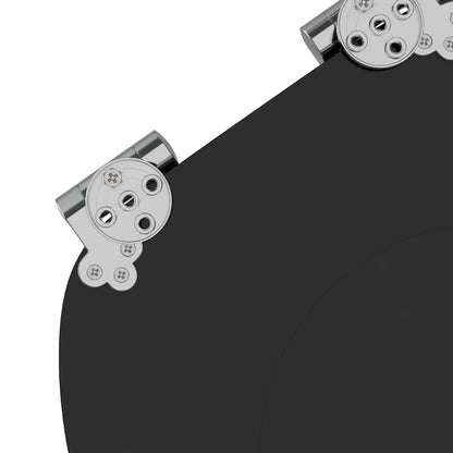 Soft-Close Toilettensitz 2 pcs Schwarz 44 x 38 cm MDF-Platte