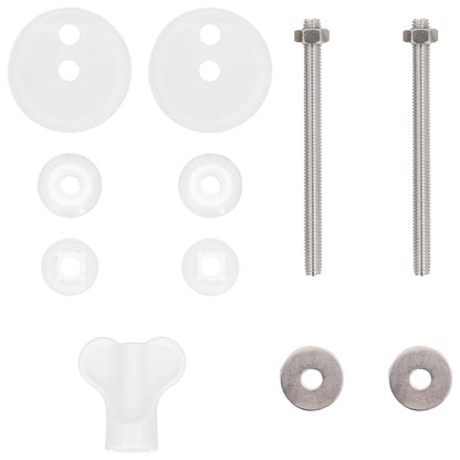 Soft-Close Toilettensitz 2 pcs Schwarz 44 x 38 cm MDF-Platte