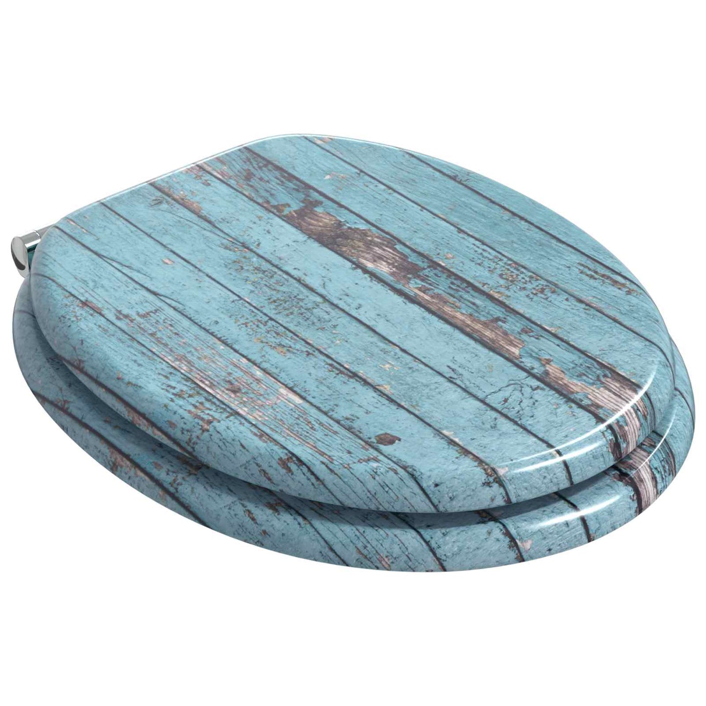 Soft-Close Toilettensitz 2 pcs Blau 44 x 38 cm MDF-Platte