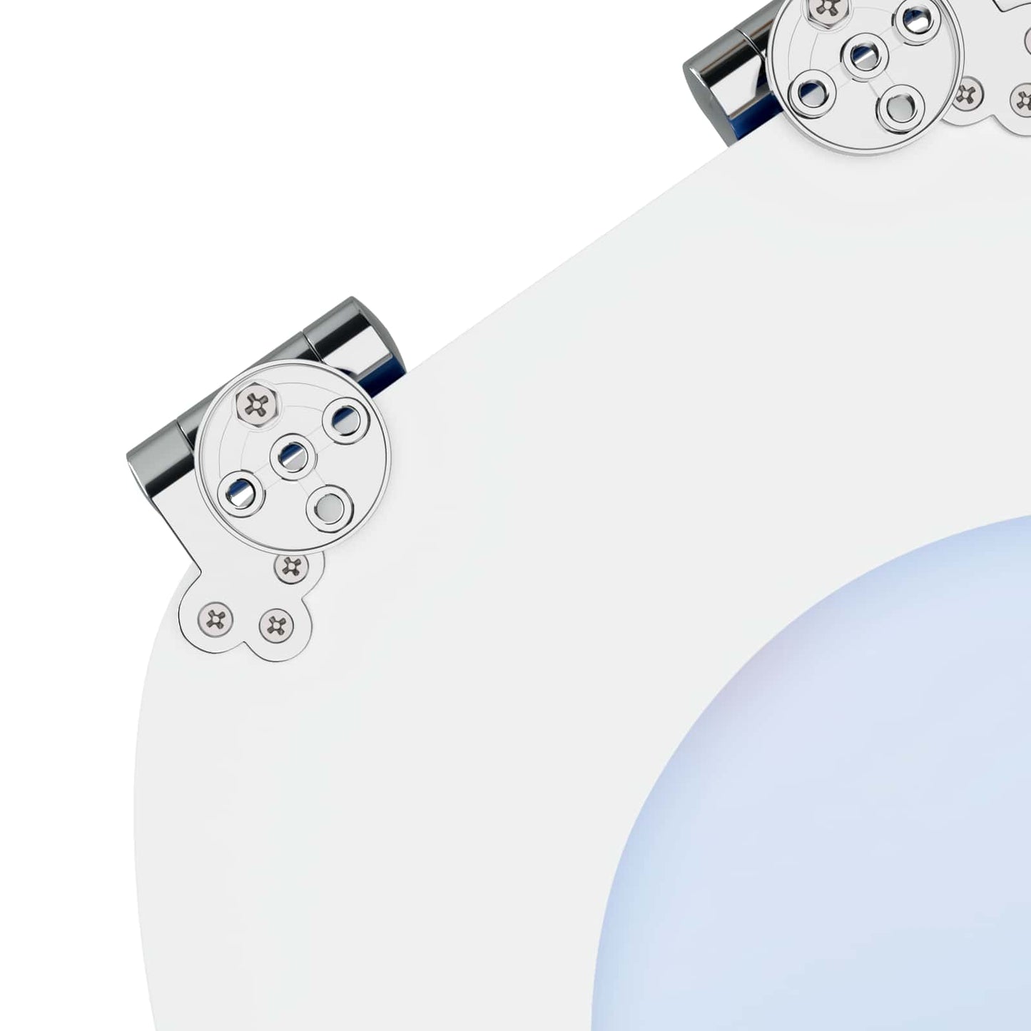 Soft-Close Toilettensitz 2 pcs Blau 44 x 38 cm MDF-Platte