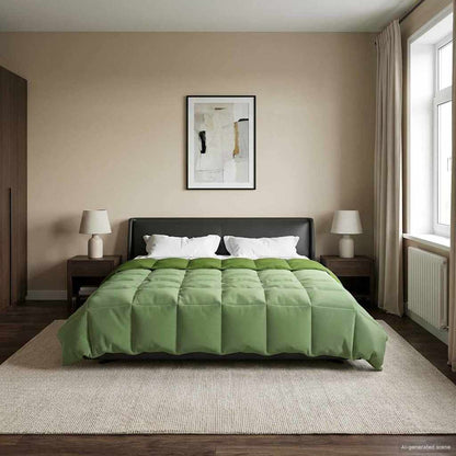 Sommerdecke Gepolstert Grün 200 x 200 cm Mikrofaser