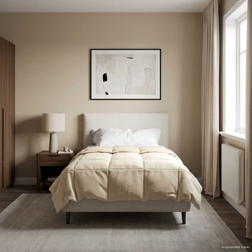 Sommerdecke Gepolstert Creme 140 x 200 cm Mikrofaser