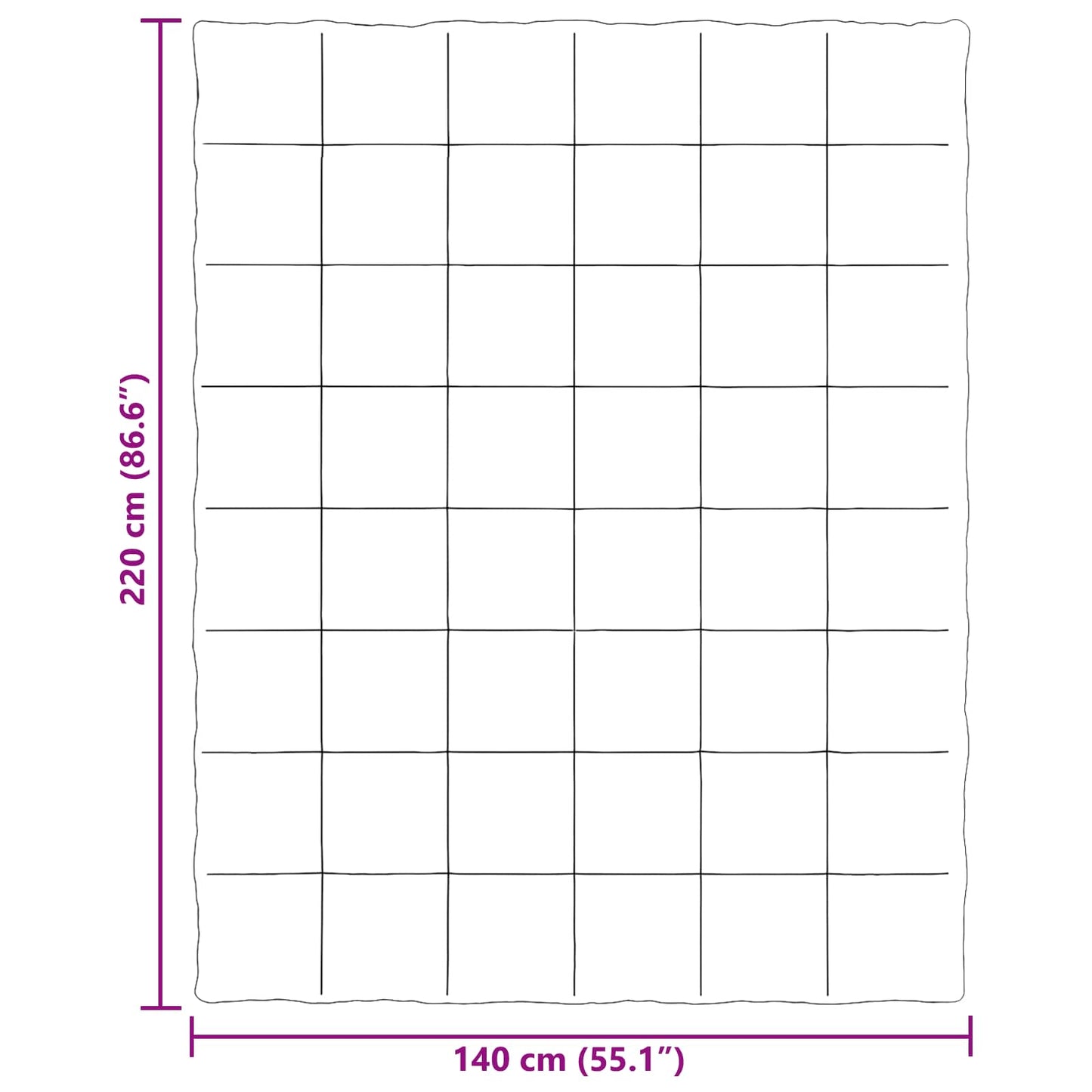 Sommerdecke Gepolstert Creme 140 x 220 cm Mikrofaser