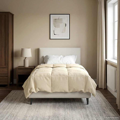 Sommerdecke Gepolstert Creme 155 x 220 cm Mikrofaser