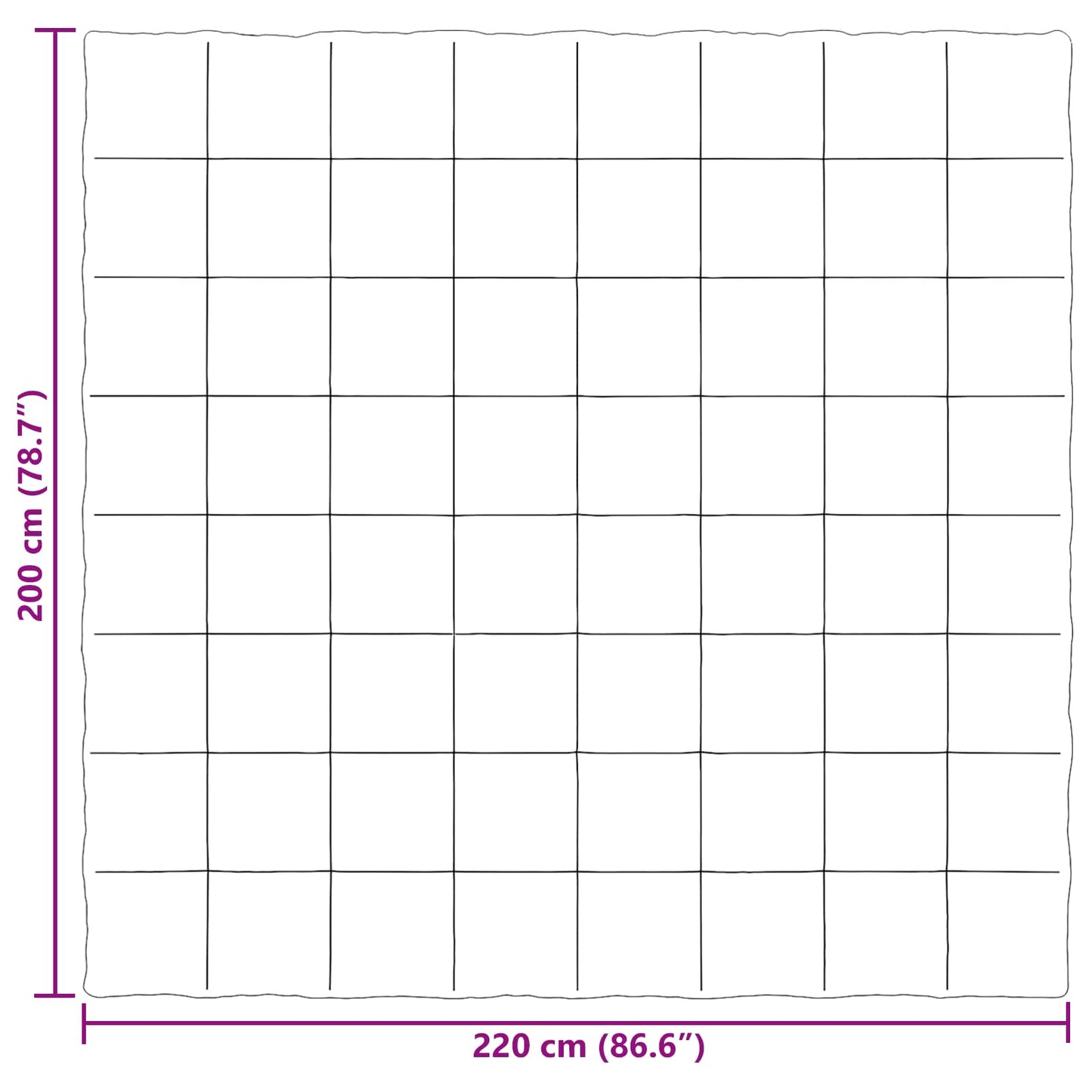 Sommerdecke Gepolstert Creme 200 x 220 cm Mikrofaser