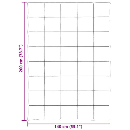 Ganzjahresbettdecke Gepolstert Schwarz 140 x 200 cm Mikrofaser