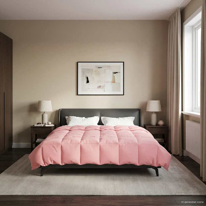 Ganzjahresbettdecke Gepolstert Rosa 200 x 240 cm Mikrofaser