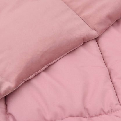 Ganzjahresbettdecke Gepolstert Rosa 200 x 220 cm Mikrofaser