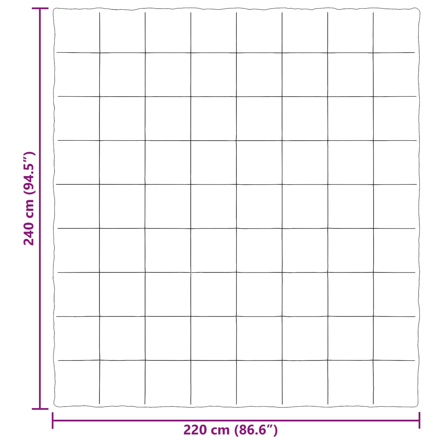 Ganzjahresbettdecke Dunkelblau 220 x 240 cm Mikrofaser