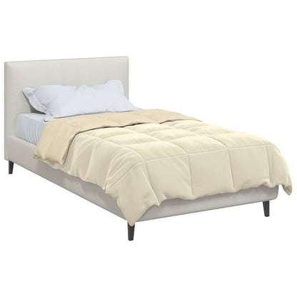 Ganzjahresbettdecke Gepolstert Creme 140 x 220 cm Mikrofaser