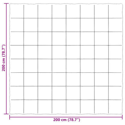 Winterbettdecke Gepolstert Schwarz 200 x 200 cm Mikrofaser