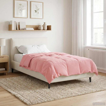 Winterbettdecke Gepolstert Rosa 135 x 220 cm Mikrofaser