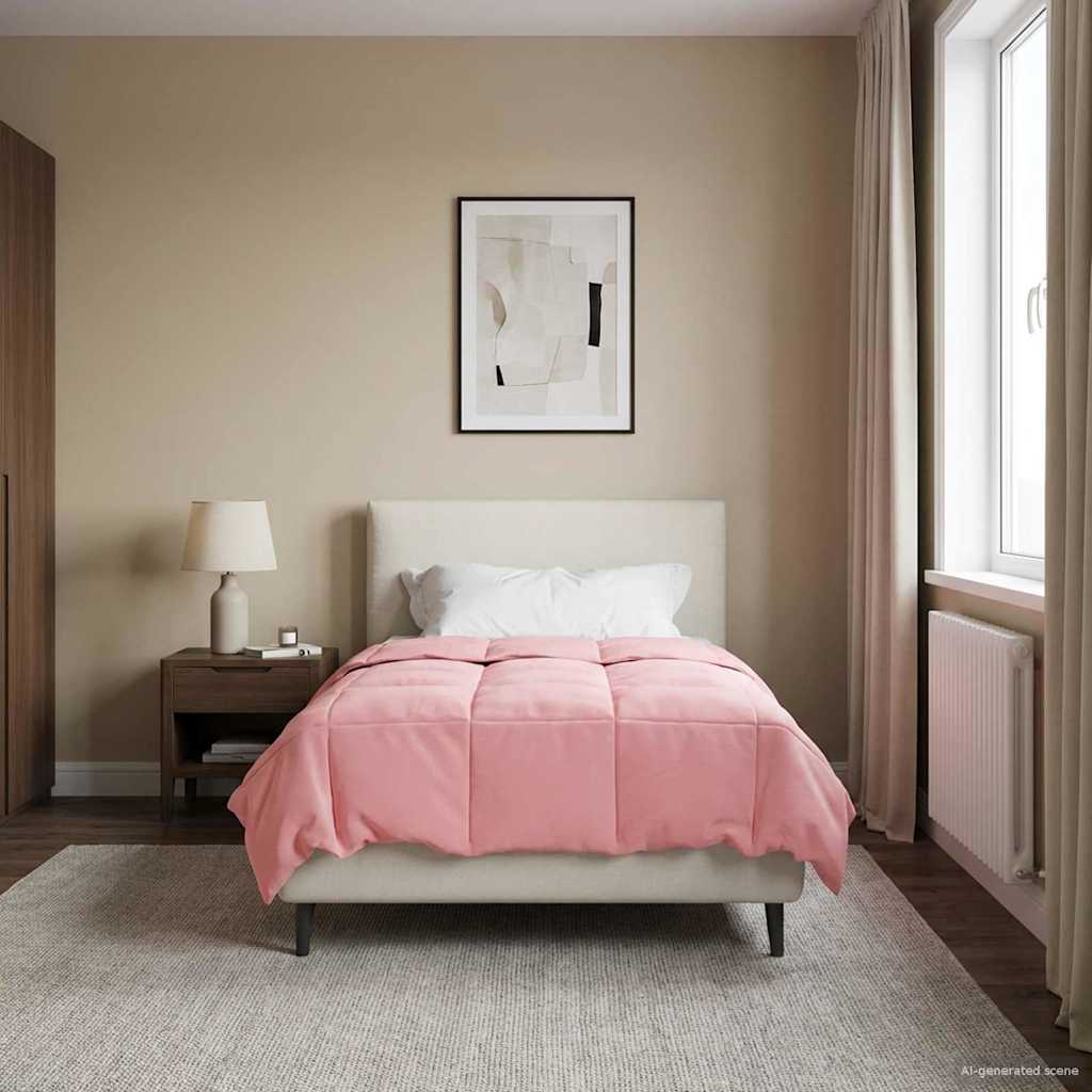 Winterbettdecke Gepolstert Rosa 135 x 220 cm Mikrofaser