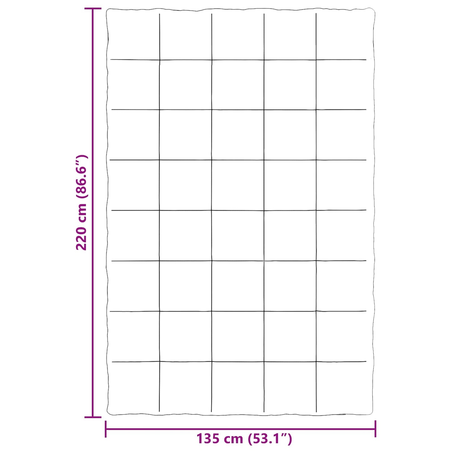 Winterbettdecke Gepolstert Rosa 135 x 220 cm Mikrofaser