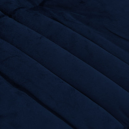Winterbettdecke Gepolstert Dunkelblau 200 x 240 cm Mikrofaser