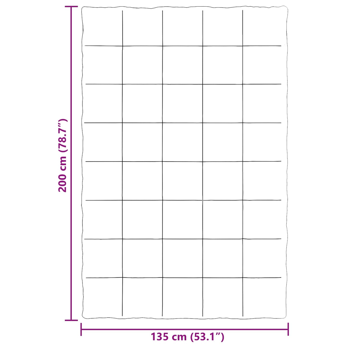 Winterbettdecke Gepolstert Creme 135 x 200 cm Mikrofaser
