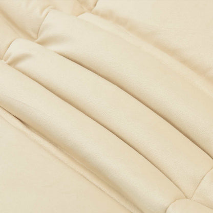 Winterbettdecke Gepolstert Creme 155 x 220 cm Mikrofaser