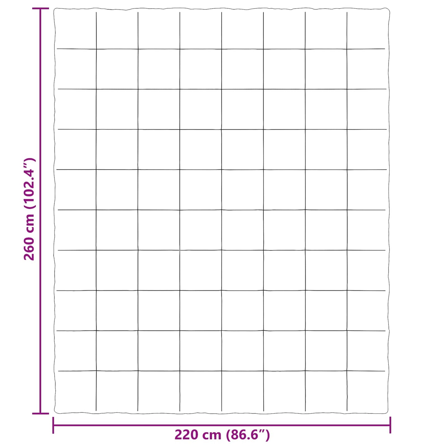 Winterbettdecke Gepolstert Creme 220 x 260 cm Mikrofaser