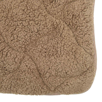 Sommerdecke Taupe 200 x 220 cm Mikrofaser und Teddy-Fleece