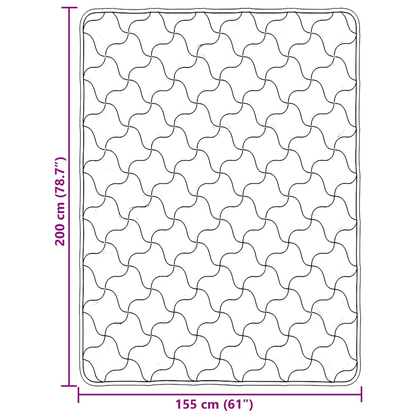 Sommerdecke Creme 155 x 200 cm Mikrofaser und Teddy-Fleece