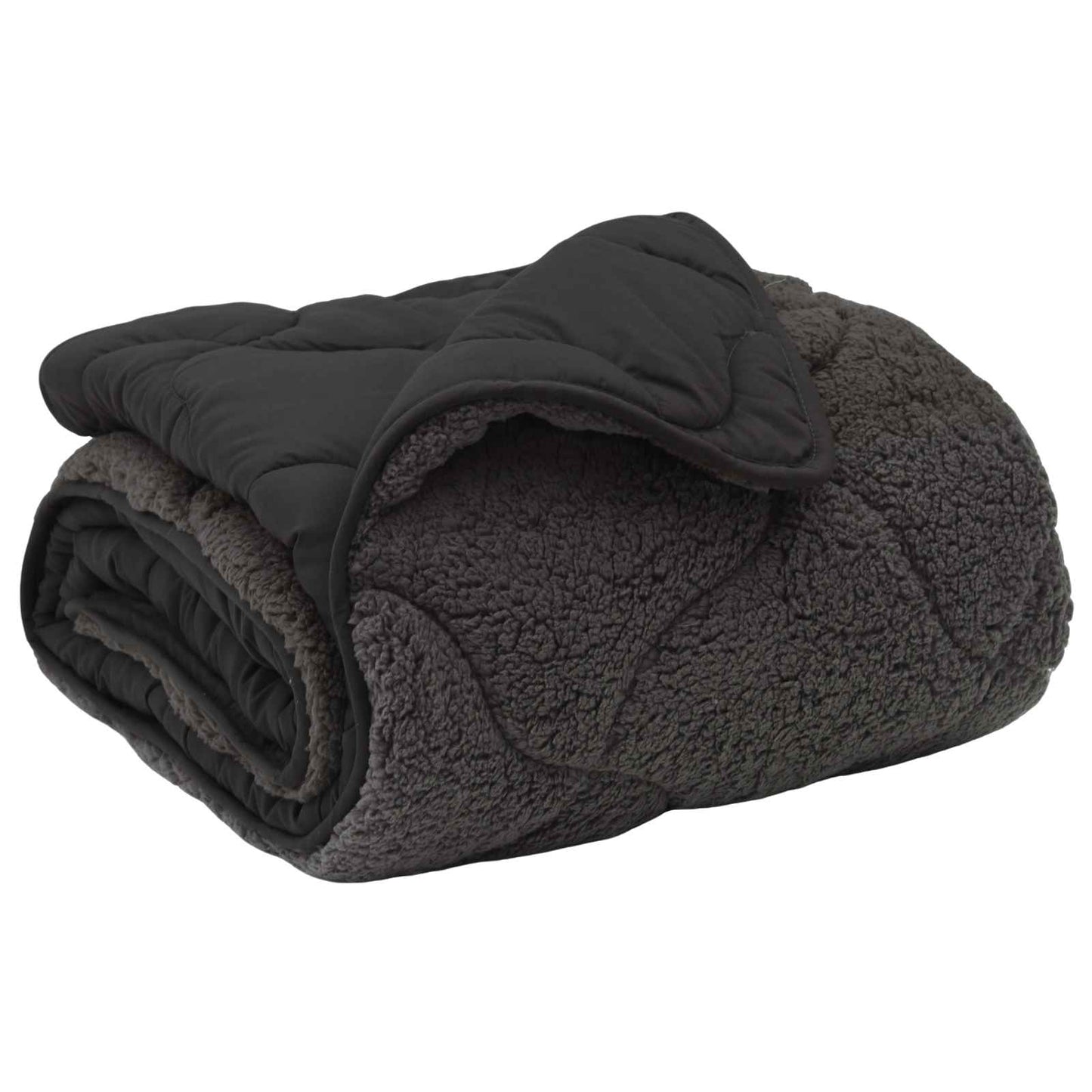 Ganzjahresbettdecke Gepolstert Anthrazit 155 x 220 cm