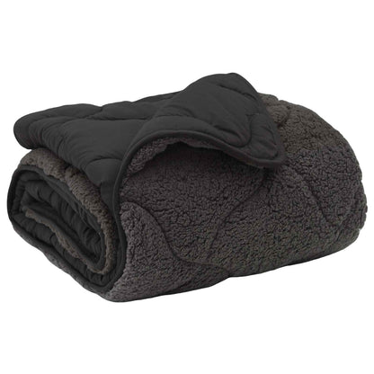 Ganzjahresbettdecke Gepolstert Anthrazit 240 x 260 cm