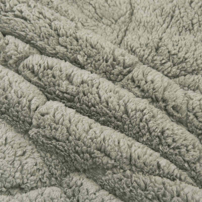 Winterbettdecke Gepolstert Hellgrau 140 x 220 cm