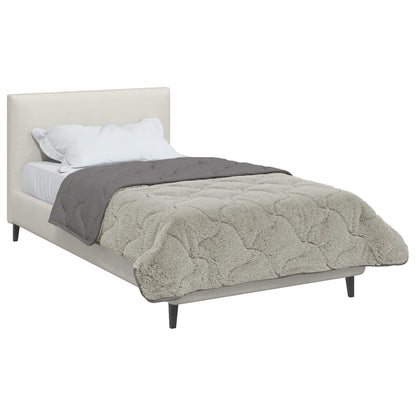 Winterbettdecke Gepolstert Hellgrau 140 x 220 cm