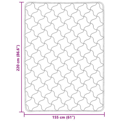 Winterbettdecke Taupe 155 x 220 cm Mikrofaser und Teddy-Fleece