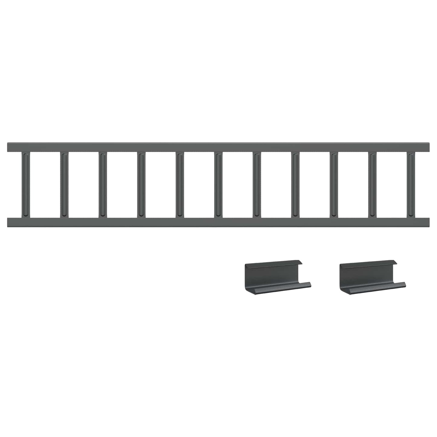 Dachschneeschild Anthrazit 300 x 2,5 x 20 cm Stahl