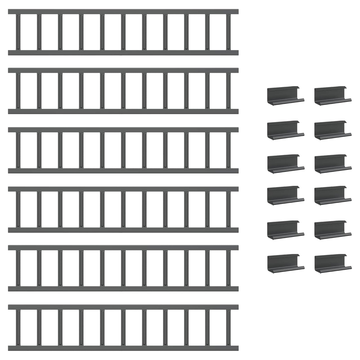 Dachschneeschild Anthrazit 600 x 2,5 x 20 cm Stahl