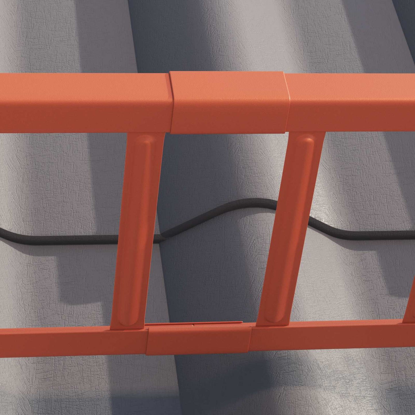 Dachschneeschild Rot 600 x 2,5 x 20 cm Stahl