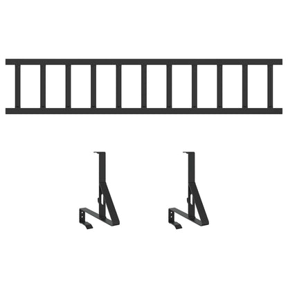 Dachschneeschild Schwarz 100 x 29,5 x 34,5 cm Stahl