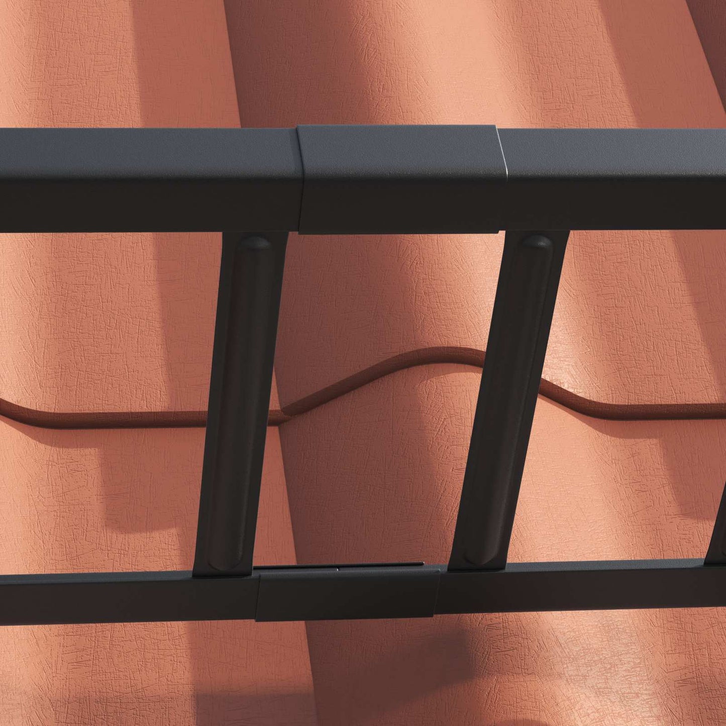 Dachschneeschild Schwarz 600 x 2,5 x 20 cm Stahl