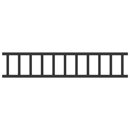 Dachschneeschild Schwarz 600 x 2,5 x 20 cm Stahl