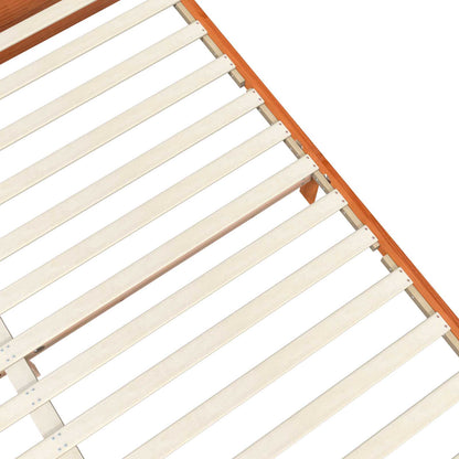 Bettrahmen Wachsbraun 140 x 200 cm Massivholz Kiefer