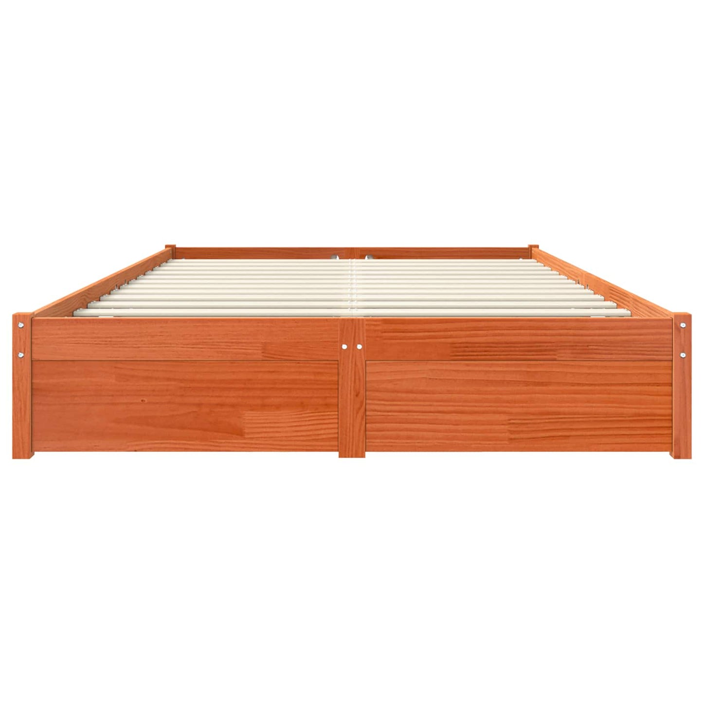 Bettrahmen Wachsbraun 160 x 200 cm Massivholz Kiefer