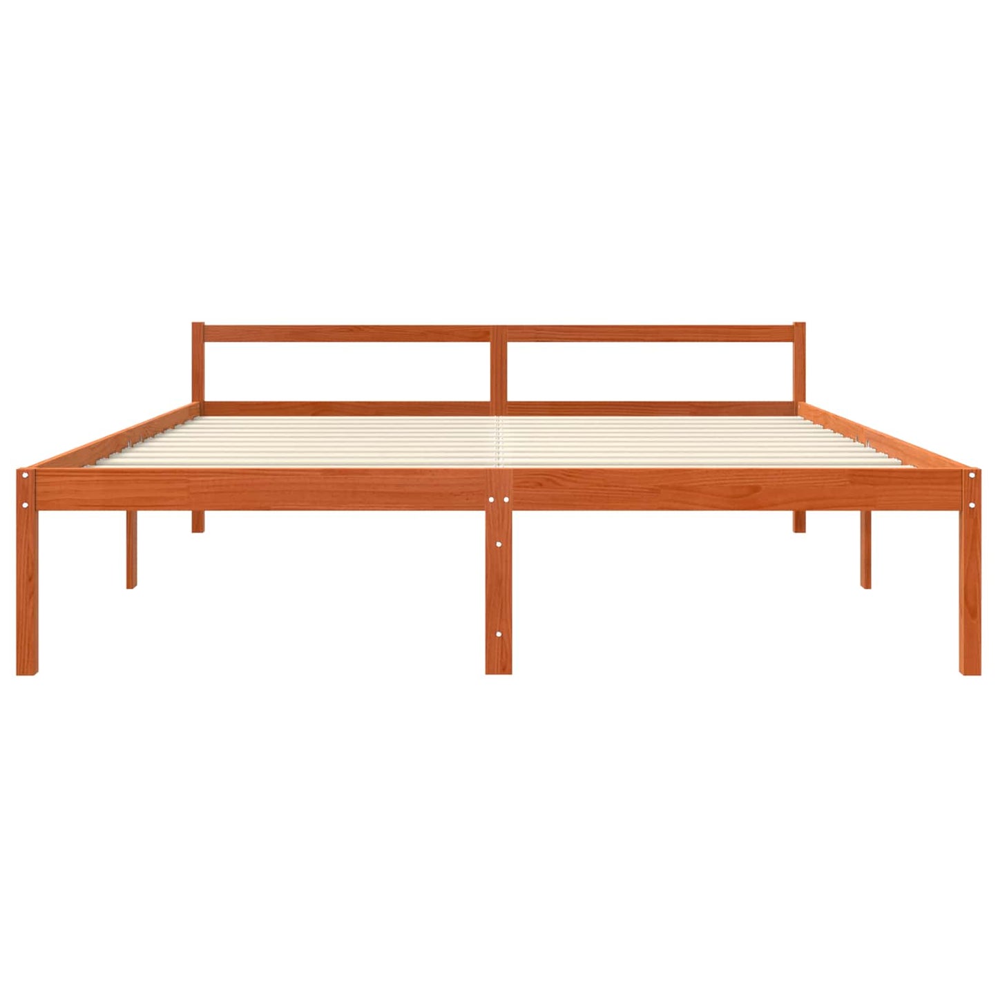 Bettrahmen Wachsbraun 180 x 200 cm Massives Kiefernholz