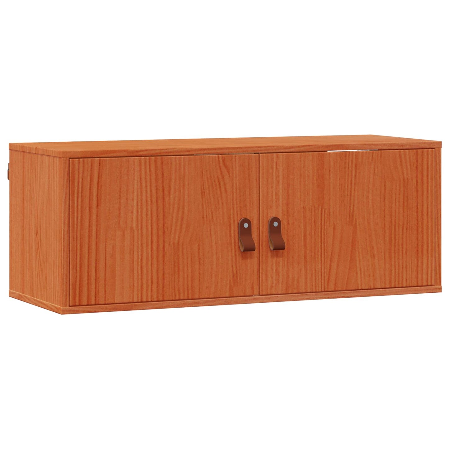 Wandschrank mit Regal mit Tür 2 pcs Wachsbraun 80 x 30 x 30 cm