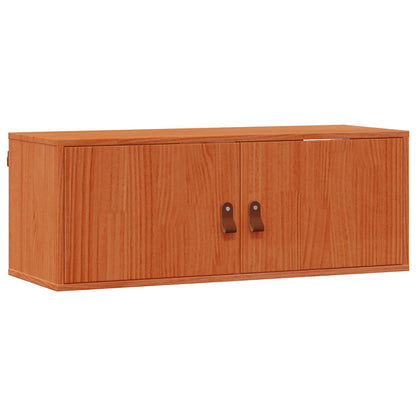 Wandschrank mit Regal mit Tür 2 pcs Wachsbraun 80 x 30 x 30 cm