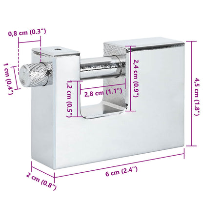 Vorhängeschloss Silber Stahl